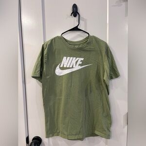 Nike Sage Green Tee with White Logo